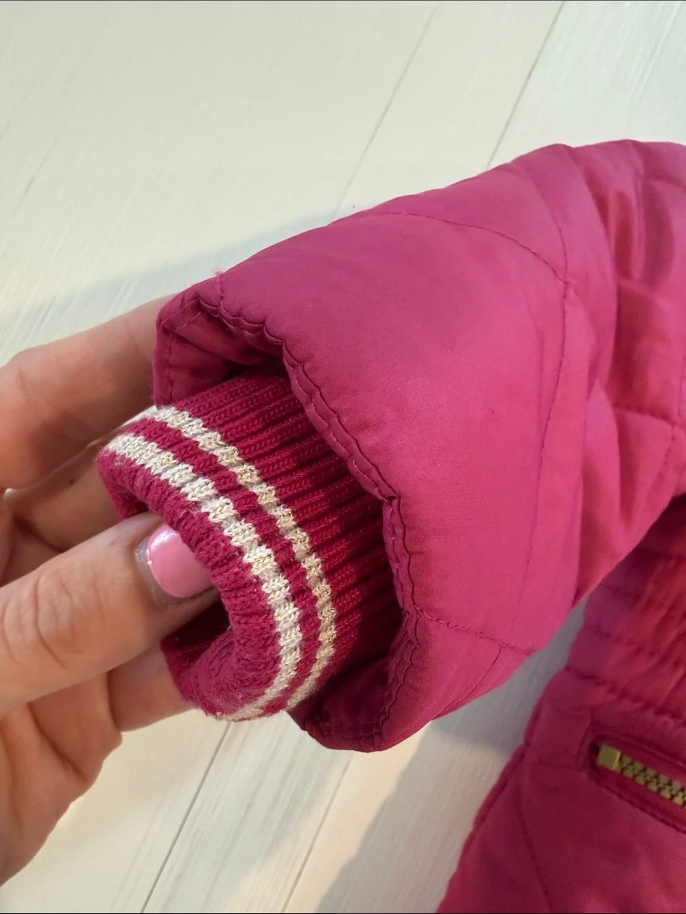 Toddler Quilted Hooded Jacket - Raspberry NEVER WORN